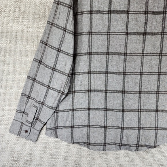 Antigua Regal Plaid Flannel Shirt Mens XL Brown White Long Sleeve Button NWT - Picture 8 of 11